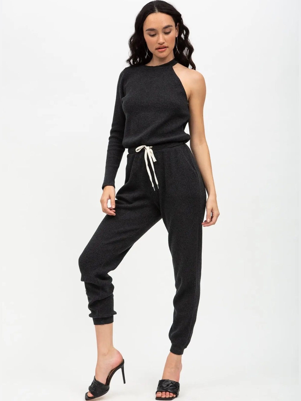 Wholesale Baywood One Sleeve Jumpsuit -
Charcoal -n:philanthropy